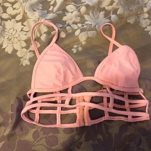 Pink bikini top